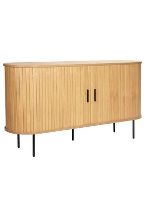 Xora Sideboard, Schwarz, Eichefarben, Holzwerkstoff, 2 Fächer, 140x76x40 cm, Typenauswahl, stehend, Kleinmöbel, Kommoden, Sideboards