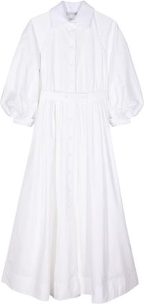 Dice Kayek full-skirt cotton dress - women - Cotton - 40 - White