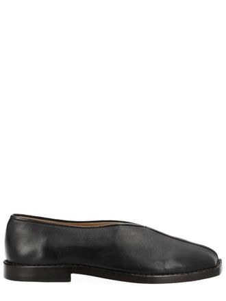 Christophe Lemaire Black Cow Leather Polished Slippers
