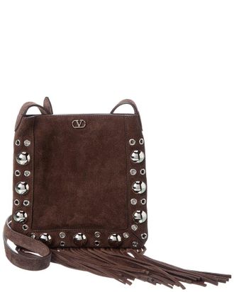 Valentino Nellcote Small Suede Shoulder Bag