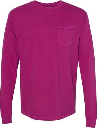 Comfort Colors Garment-Dyed Heavyweight Long Sleeve Pocket T-Shirt