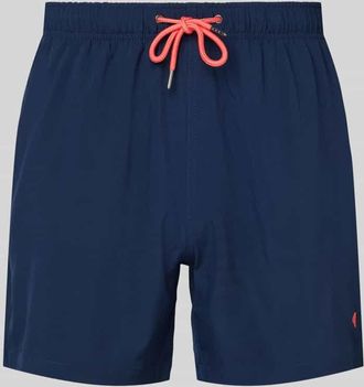 Mc Neal Relaxed Fit Badeshorts mit Logo-Stitching in Marine, Größe M