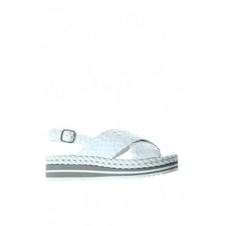Pons Quintana Flat Sandals, female, Blue, Size: 10 US Woven Leather Sandal