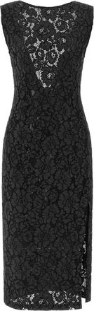 Pinko Drupa Lace Midi Dress - Dames - Feestkleedjes - Zwart - XS - Kleedjes