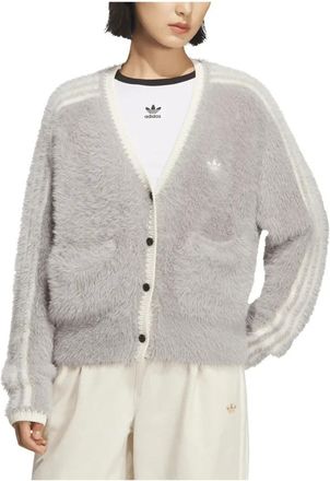 adidas Crafted Cardigan - Dames - Sportshirts - Grijs - M - Polyester - Fitness
