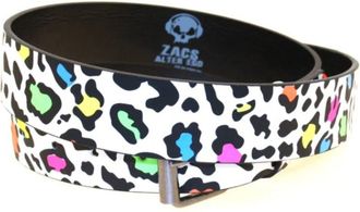 Generic Retro 80s Style Multicolour Neon and Leopard Print Belt, 120 cm Length, Unisex, Novelty, Fancy Dress