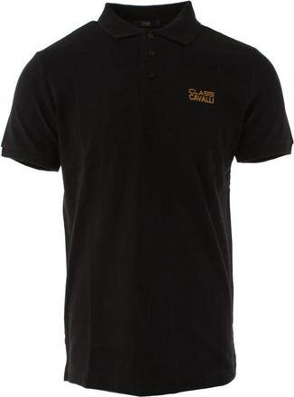 Roberto Cavalli Class Polo - Heren - Polos - Zwart - XL - Katoen - Tops