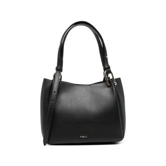 Furla Black Logo Large Shoulder Bag