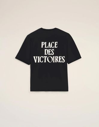 Ami Mens Ami Paris Logo Print T Shirt Black - Size: 36