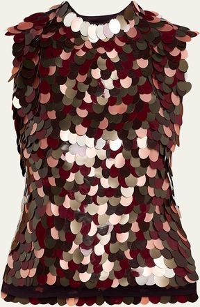 Dries Van Noten Carmasa Sequined Sleeveless Top