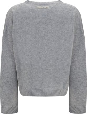 Fabiana Filippi Womens Cashmere Crewneck Sweater Granito Kashmir-Capra Hircus Kashmir/capra