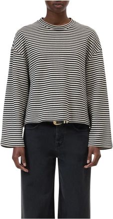 Closed Tops, Dames, Zwart, M, Katoen, Gestreept Longsleeve