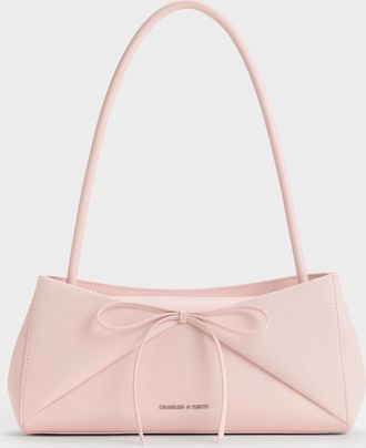 Charles & Keith Hazel Bow Panelled Shoulder Bag