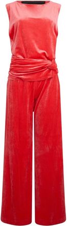 Alberta Ferretti Mouwloze Jumpsuit - Dames - Jumpsuits - Rood - S - Polyester - Jumpsuits & Playsuits