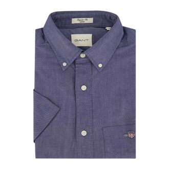 GANT Heren, Overhemden, Blauw, Maat: M Katoen