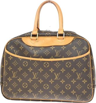 Louis Vuitton Deauville Handbag Monogram Canvas Brown Canvas Handbag (Pre-Owned)