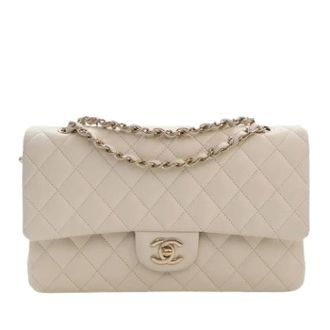 Chanel Pre-owned Leather chanel-bags - Dames - Pre-owned - Wit - Maat: ONE Size Leer