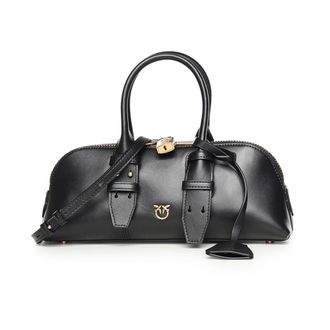 Pinko Handbags, female, Black, Size: ONE SIZE Bowling Handbag