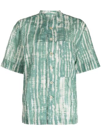 Toogood Camicia Docker con fantasia tie dye - Verde