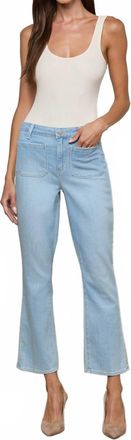 L'agence Noya Cropped Slim Flare Jeans In Blue