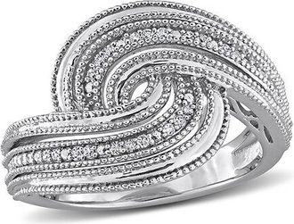 Rina Limor Silver 0.10 Ct. Tw. Diamond Ring