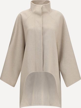 Alaia Cappotto asimmetrico in cashmere double face Woman 38