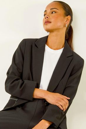 Roman Zip Pocket Stretch Blazer