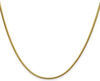 Diamond2Deal Stainless Steel Polished Yellow IP-plated 1.5mm Snake Chain Necklace