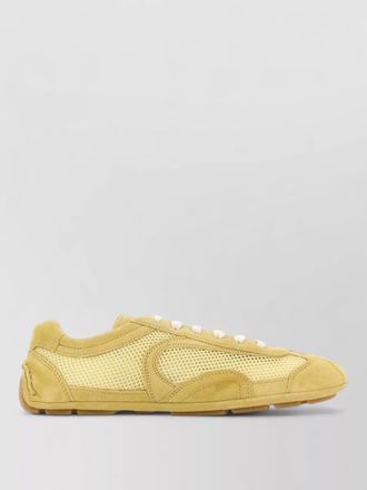 Prada suede and mesh low-top sneakers