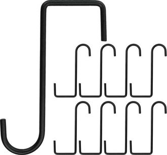 OEM 8 Ganchos De Jard&iacute;n, Macetas Colgantes De 15,5 Cm, Ganchos Con Bisagra, Cestas Colgantes, Bolsas, Faroles, Enrejados (negro)
