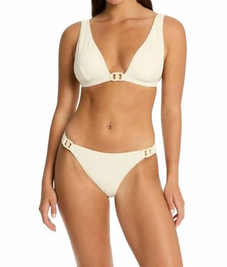 Sea Level Australia Nautique Chain Link Bikini Pant In Coconut