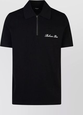 Balmain signature cotton polo shirt