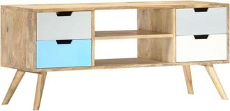 vidaXL Tv Cabinet 110x35x48 cm Solid Mango Wood Vidaxl
