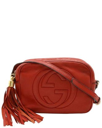 Gucci Red Leather Soho Small Disco Shoulder Bag (Authentic Pre-Loved)