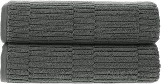 Alexis Alexis Antimicrobial Oxford Bath Sheet, Pack Of 2