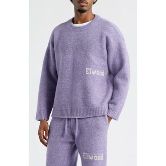 Elwood Oversize Crewneck Sweater in Lavender at Nordstrom, Size X-Large