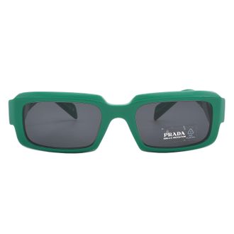 Prada Dark Grey Rectangular Mens Sunglasses PR 27ZS 11L08Z 54