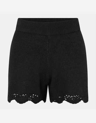 Vero Moda Womens Rene Bermuda Shorts with Curved Hem - Black - Size: 12