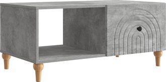vidaXL Mesa De Caf&eacute; Gris Hormig&oacute;n 90 X 50 X 40 Cm Madera De Ingenier&iacute;a Vidaxl