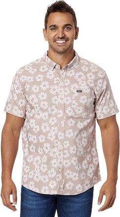 Rvca Thatll Do Print Short Sleeve Woven Mens Clothing Pale Mauve Floral : XL, Polyester/Elastane/Cotton