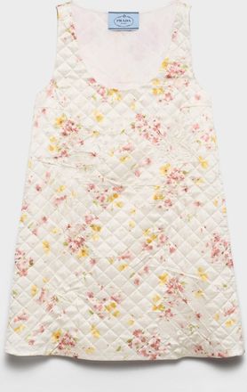 Prada Quilted satin mini dress