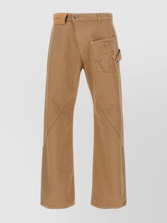 J.W.Anderson twisted workwear pants embroidered pockets