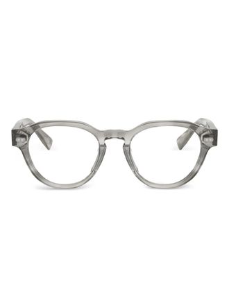 Brunello Cucinelli round acetate frames - men - Acetate - 49 - Grey