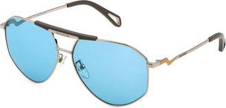 Zadig&Voltaire SZV279 579Y Mens Sunglasses Silver Size 60