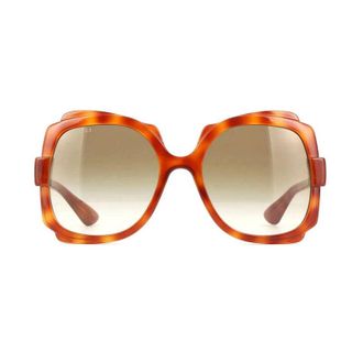 Gucci GG1431S002 Square Full Rim Gradient Lens Sunglasses - Havana