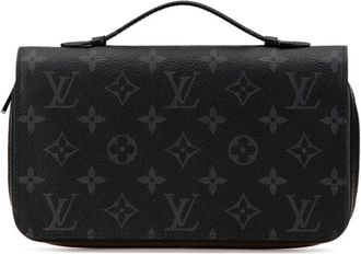 Louis Vuitton Black Pvc Leather Long Wallet (Bi-Fold) (Pre-Owned)