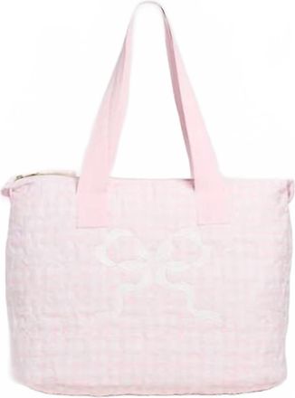 LoveShackFancy Oran Weekender Tote In Perennial Pink