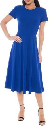OLEG CASSINI Crepe A-Line Dress in Royal at Nordstrom Rack, Size X-Large