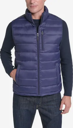 Cole Haan Mens Nylon Puffer Vest - Blue Size Medium