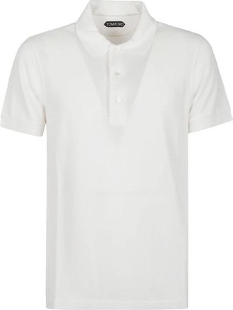 Tom Ford Piquet Polo - Heren - Polos - Wit - L - Katoen - Tops